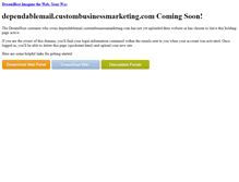 Tablet Screenshot of dependablemail.custombusinessmarketing.com